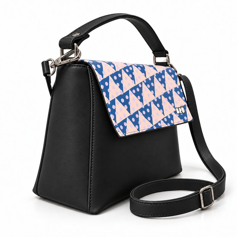 Borsa Zazzy | Black – Naples Edition Pink – laterale