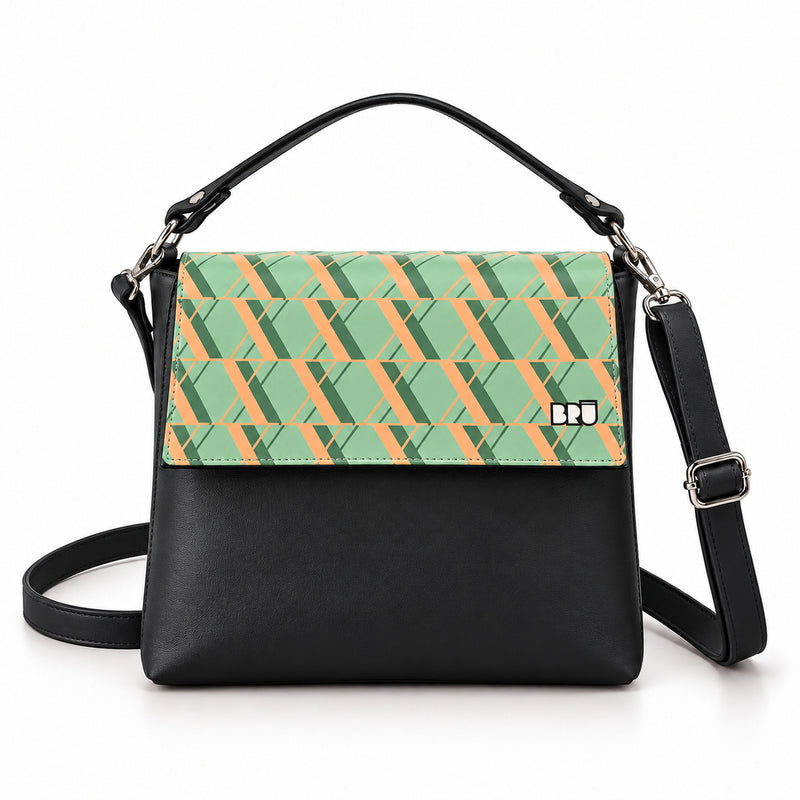 Borsa Zazzy | Black – Rome Edition Green – frontale