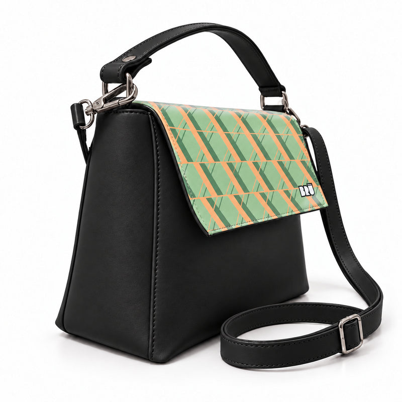 Borsa Zazzy | Black – Rome Edition Green – laterale