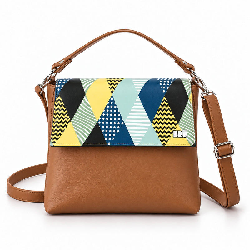 Borsa Zazzy | Brown – Venice Edition Blue – frontale