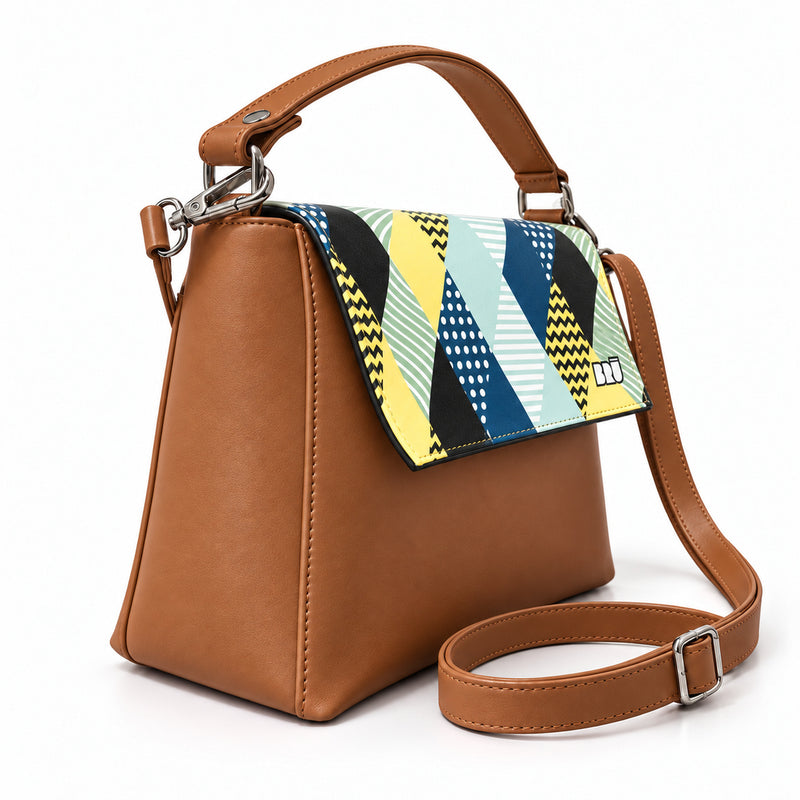 Borsa Zazzy | Brown – Venice Edition Blue – laterale