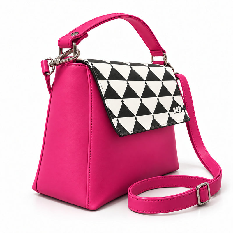 Borsa Zazzy | Fuchsia – Apulia Edition Black – laterale