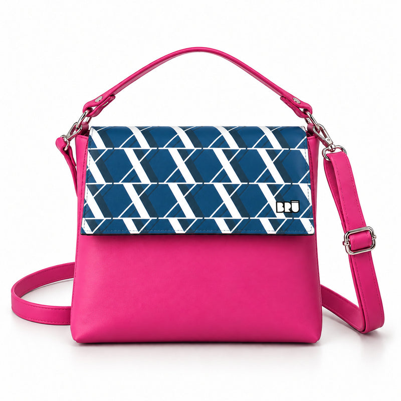 Borsa Zazzy | Fuchsia – Rome Edition Blue – frontale