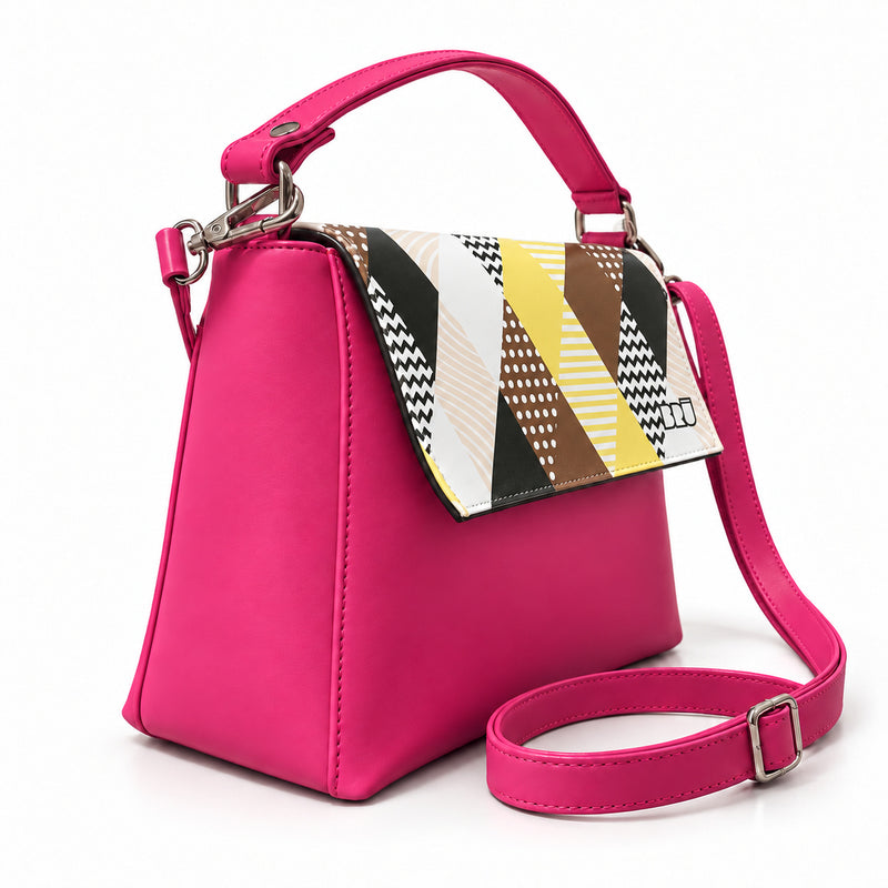 Borsa Zazzy | Fuchsia – Venice Edition Brown – laterale
