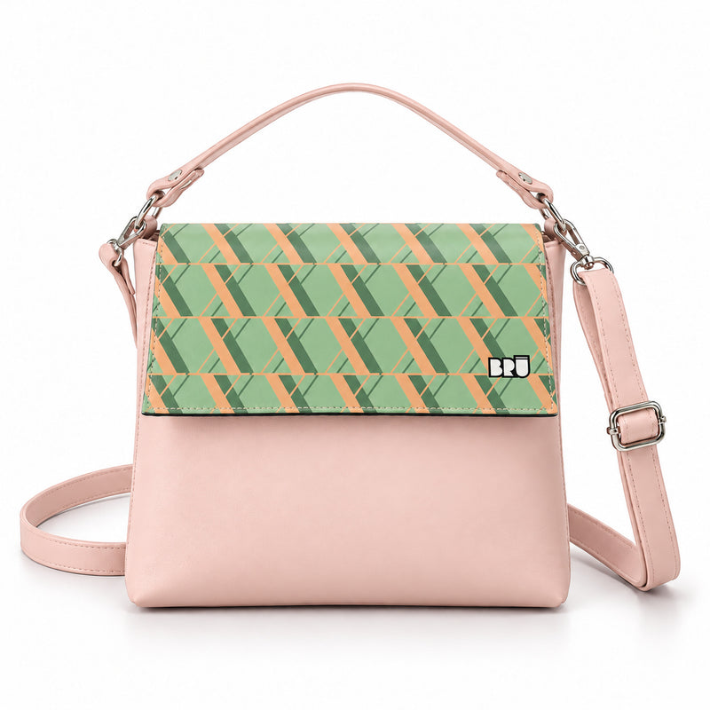 Borsa Zazzy | Pink – Rome Edition Green – frontale