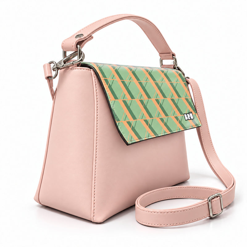 Borsa Zazzy | Pink – Rome Edition Green – laterale