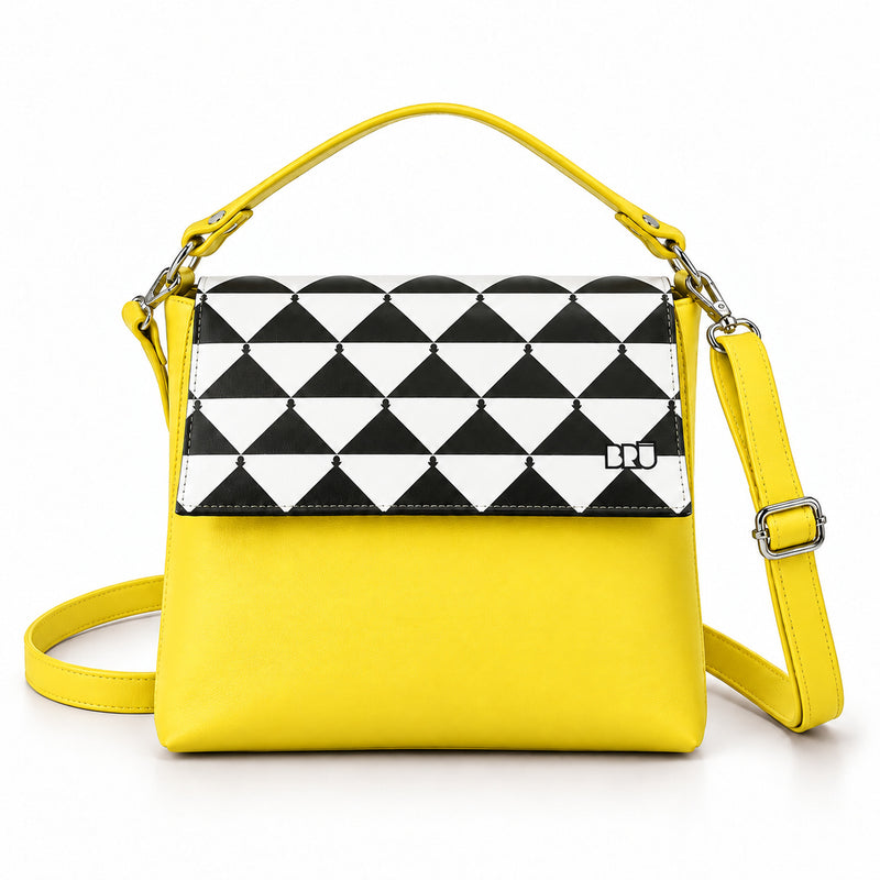 Borsa Zazzy | Yellow – Apulia Edition Black – frontale