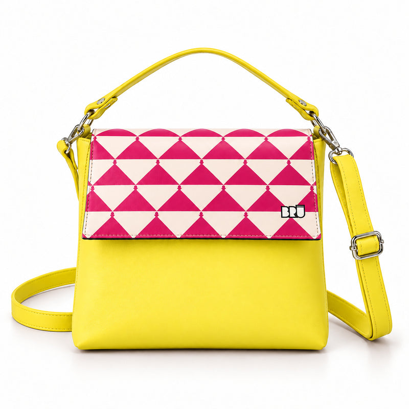 Borsa Zazzy | Yellow – Apulia Edition Fuchsia – frontale