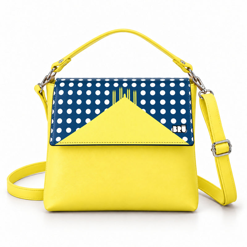 Borsa Zazzy | Yellow – Milan Edition Blue – frontale