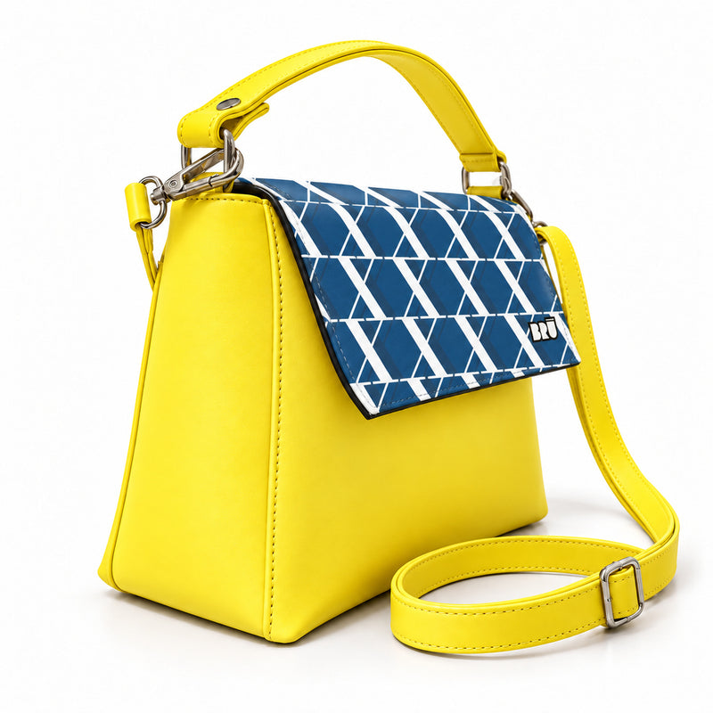 Borsa Zazzy | Yellow – Rome Edition Blue – laterale