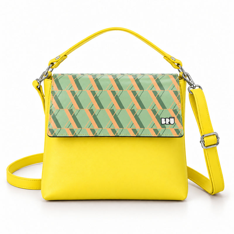 Borsa Zazzy | Yellow – Rome Edition Green – frontale