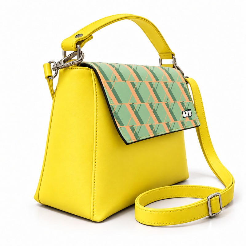Borsa Zazzy | Yellow – Rome Edition Green – laterale