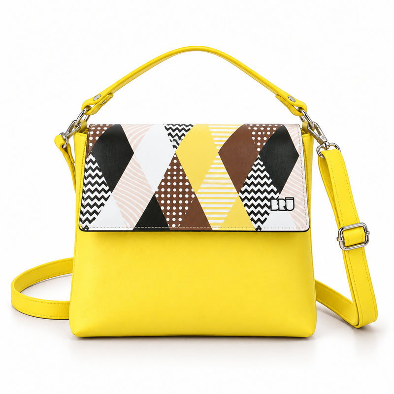 Borsa Zazzy | Yellow – Venice Edition Brown – frontale