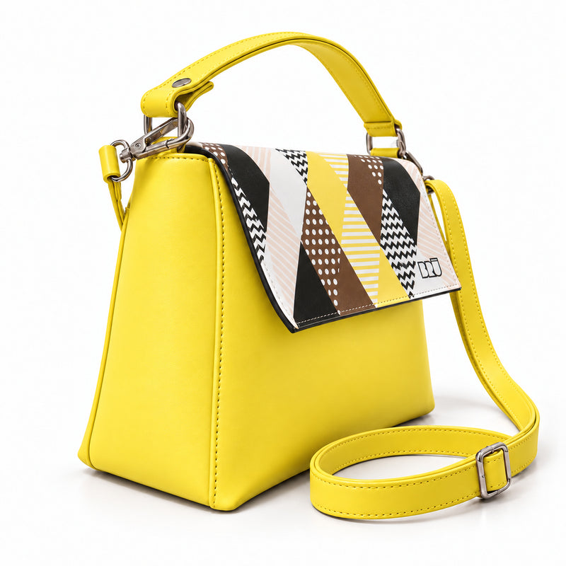 Borsa Zazzy | Yellow – Venice Edition Brown – laterale