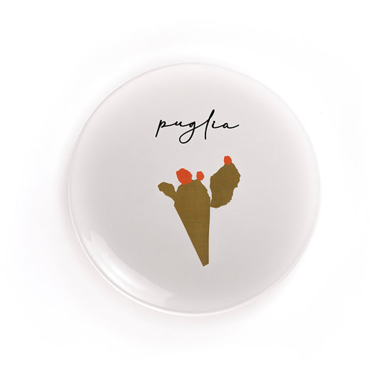 Piatto decorativo in ceramica | Puglia: Fico d’India – Italy Edition