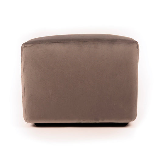 Pouf quadrato artigianale | Grey Velvet