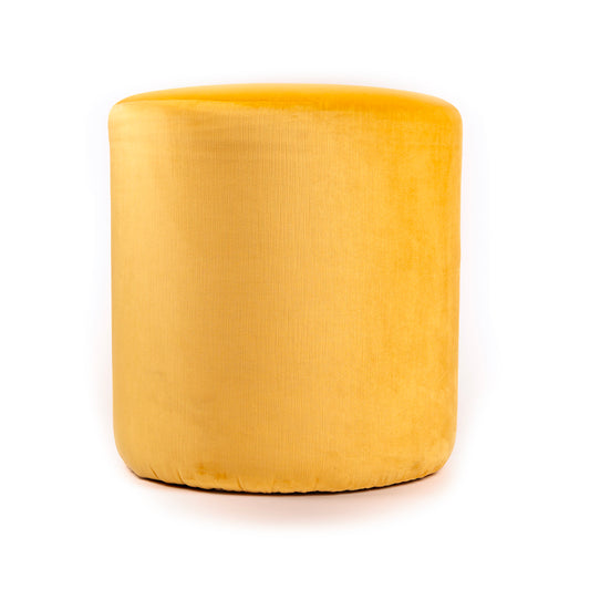 Pouf tondo artigianale | Yellow Velvet