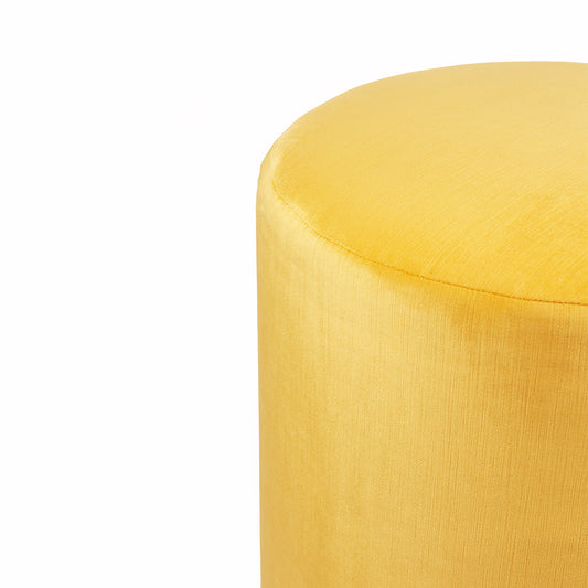 Pouf tondo artigianale | Yellow Velvet