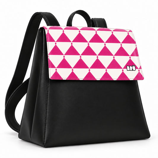 Zaino Mimì | Black – Apulia Edition Fuchsia – laterale