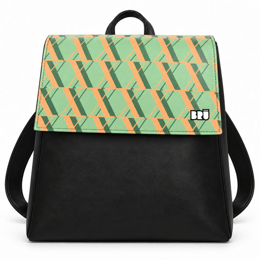 Zaino Mimì | Black – Rome Edition Green – frontale