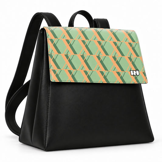 Zaino Mimì | Black – Rome Edition Green – laterale