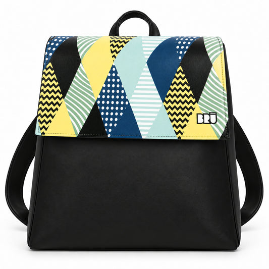 Zaino Mimì | Black – Venice Edition Blue – frontale