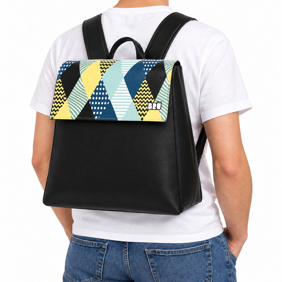 Zaino Mimì | Black – Venice Edition Blue – indossata