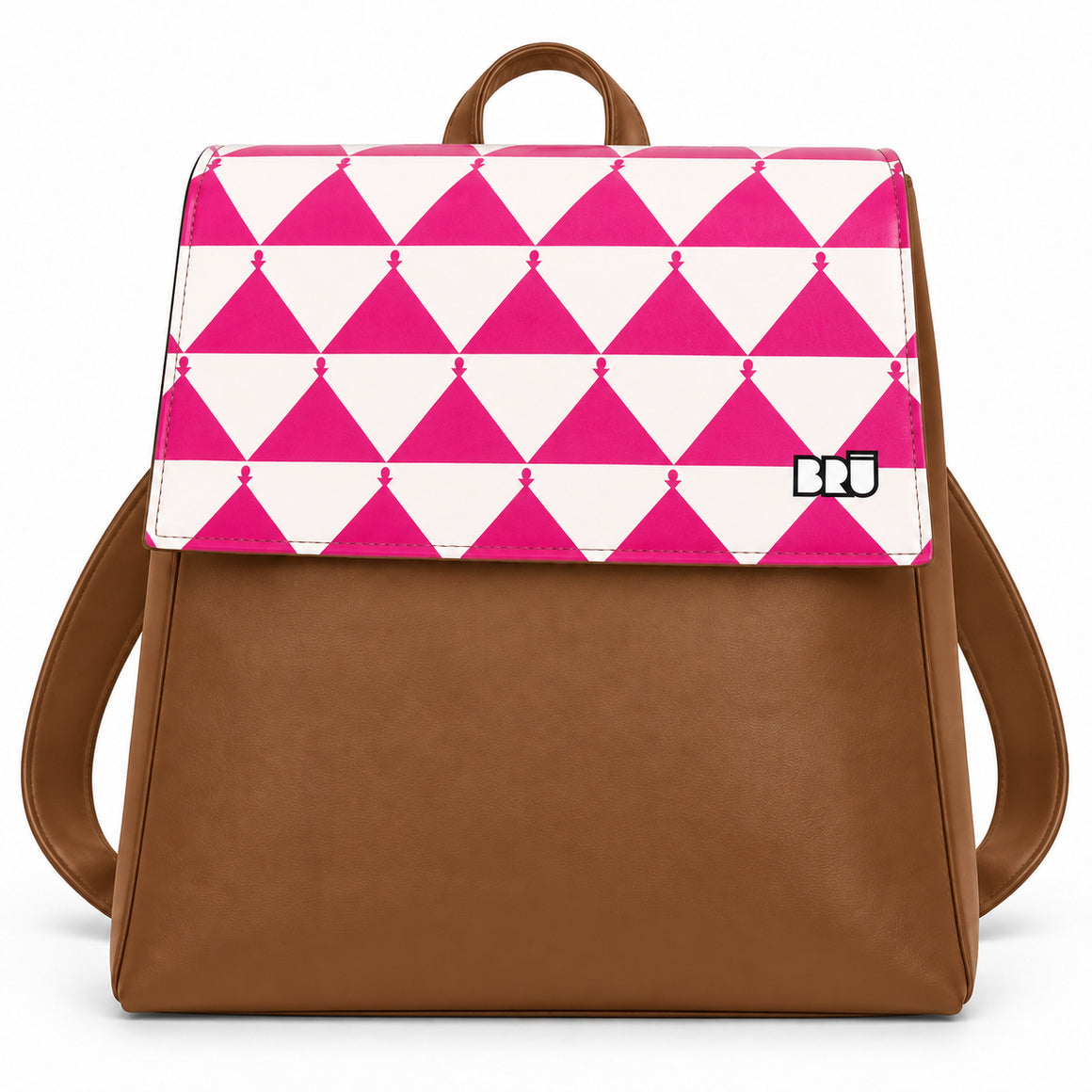 Zaino Mimì | Brown – Apulia Edition Fuchsia – frontale
