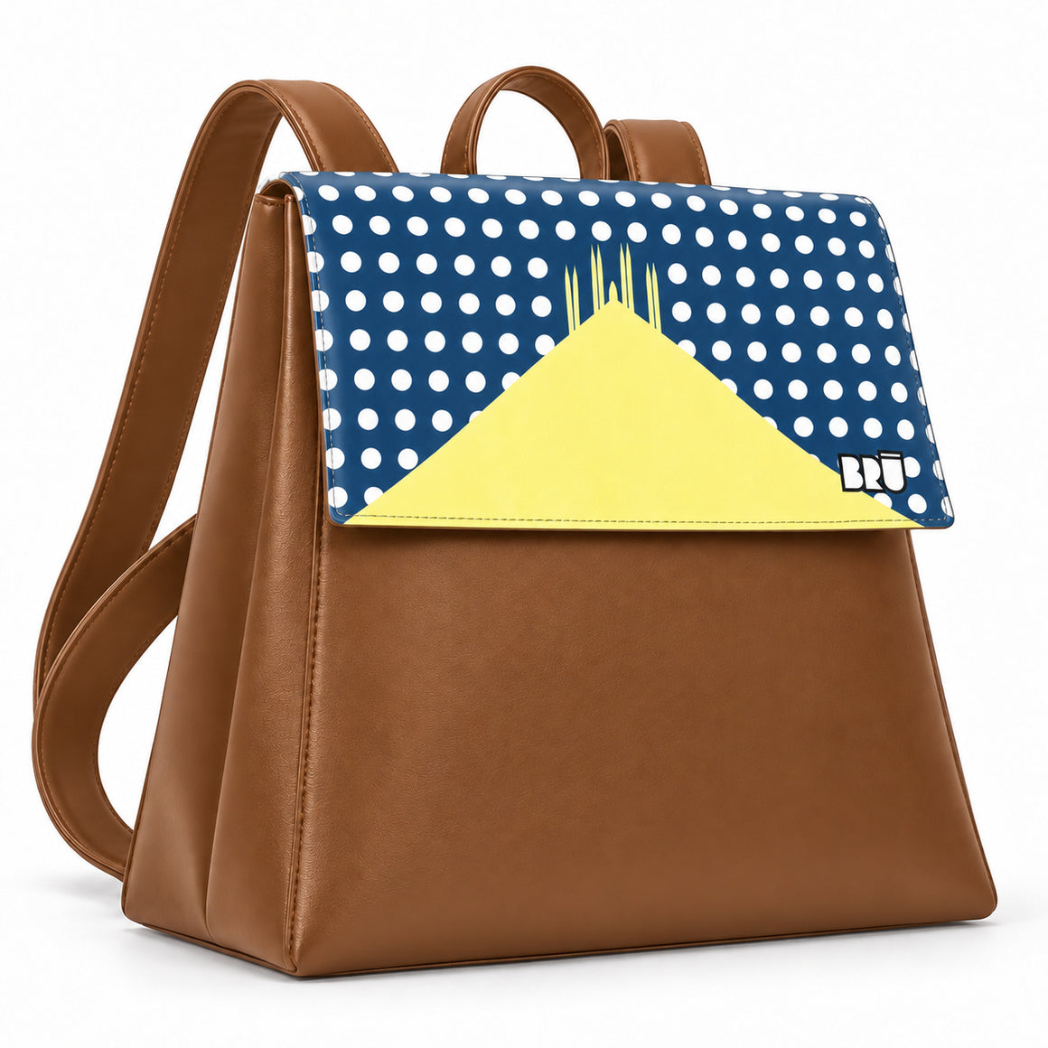 Zaino Mimì | Brown – Milan Edition Blue – laterale