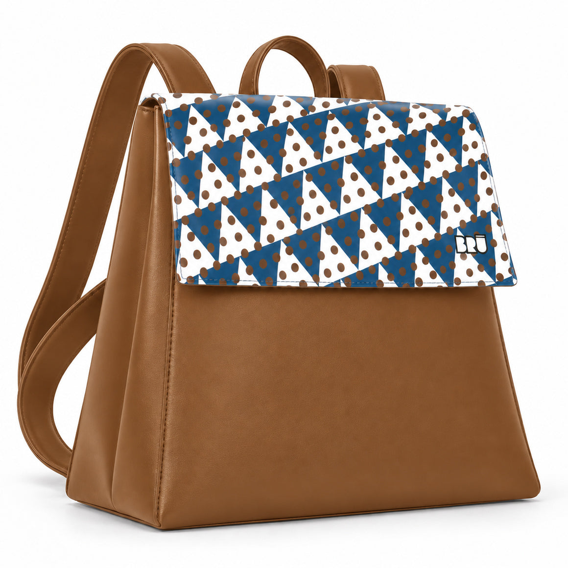Zaino Mimì | Brown – Naples Edition Blue – laterale