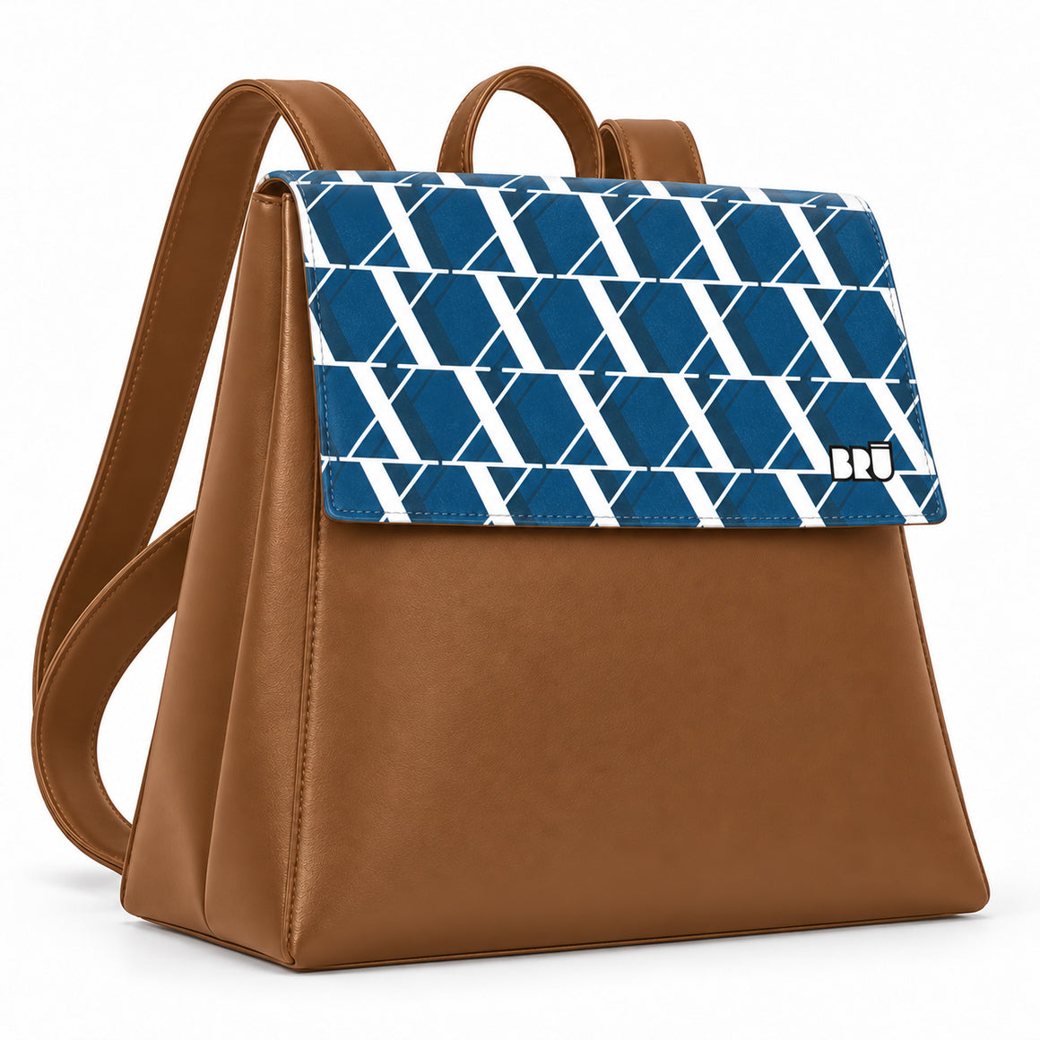 Zaino Mimì | Brown – Rome Edition Blue – laterale