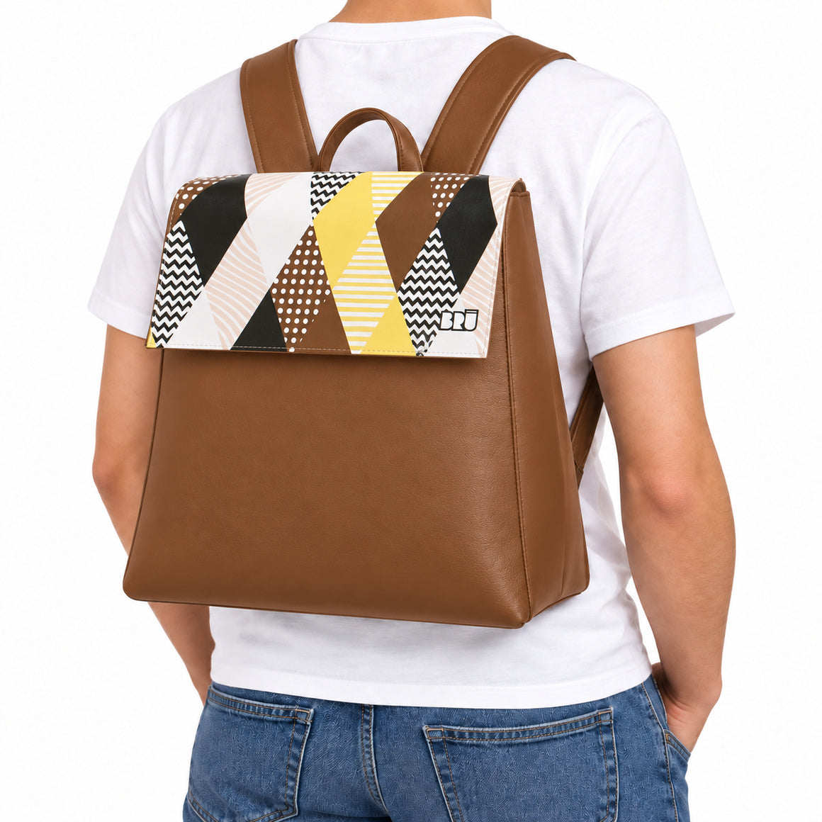 Zaino Mimì | Brown – Venice Edition Brown – indossata