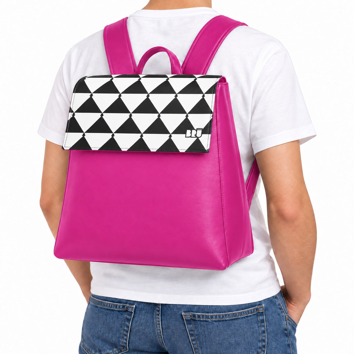 Zaino Mimì | Fuchsia – Apulia Edition Black – indossata