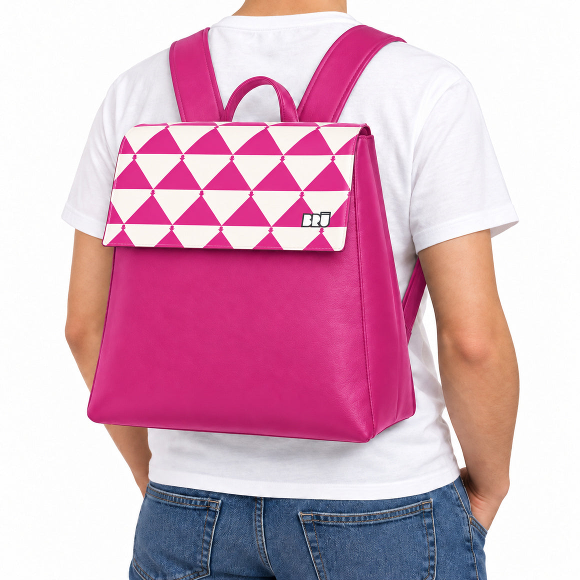 Zaino Mimì | Fuchsia – Apulia Edition Fuchsia – indossata
