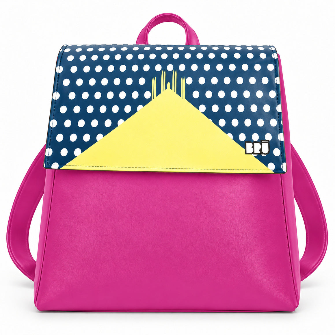 Zaino Mimì | Fuchsia – Milan Edition Blue – frontale