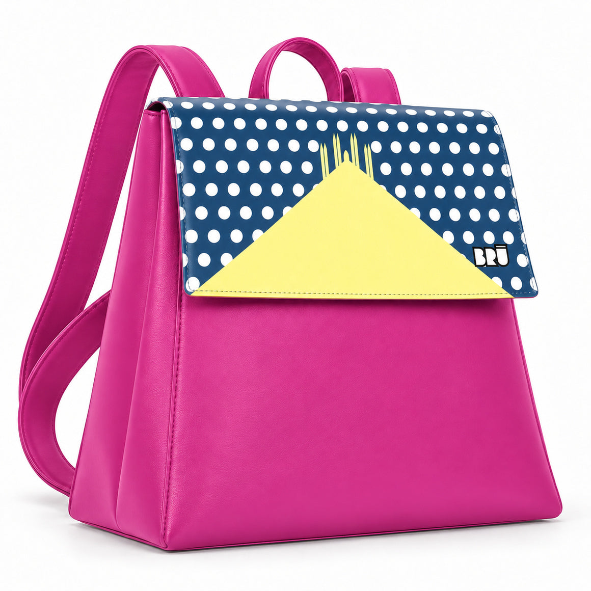 Zaino Mimì | Fuchsia – Milan Edition Blue – laterale