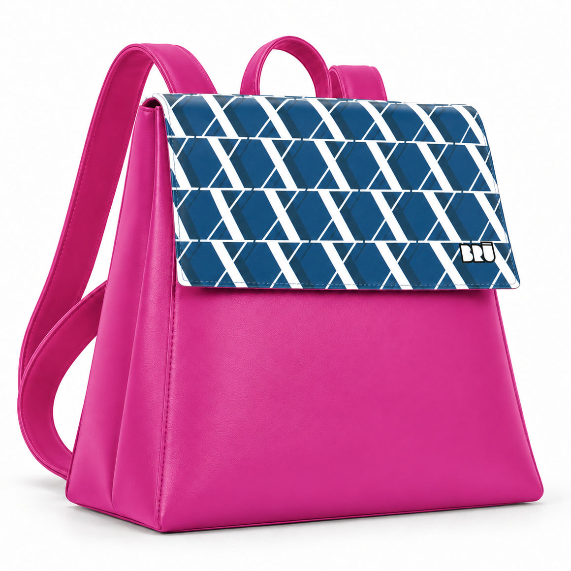 Zaino Mimì | Fuchsia – Rome Edition Blue – laterale