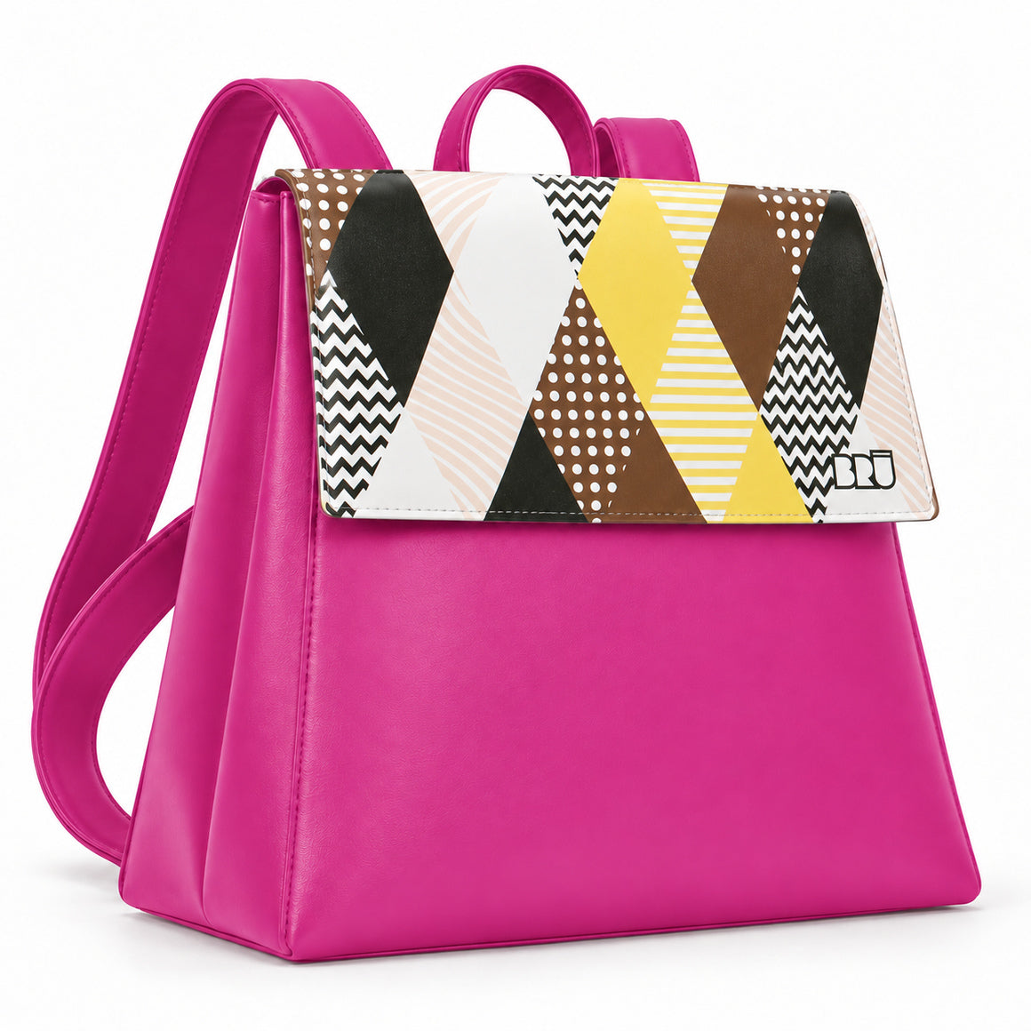 Zaino Mimì | Fuchsia – Venice Edition Brown – laterale