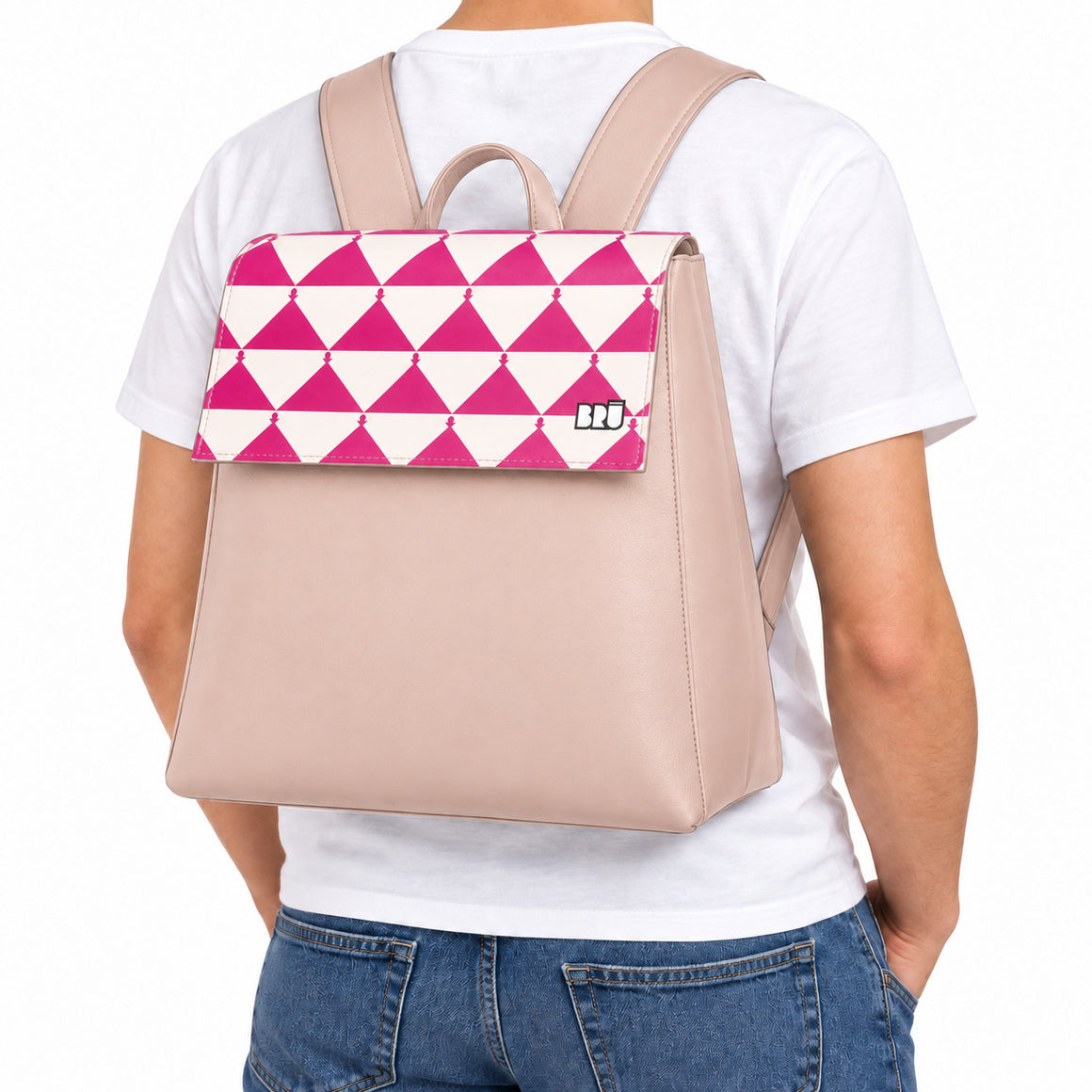 Zaino Mimì | Pink – Apulia Edition Fuchsia – indossata