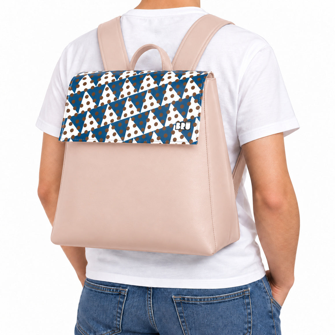 Zaino Mimì | Pink – Naples Edition Blue – indossata