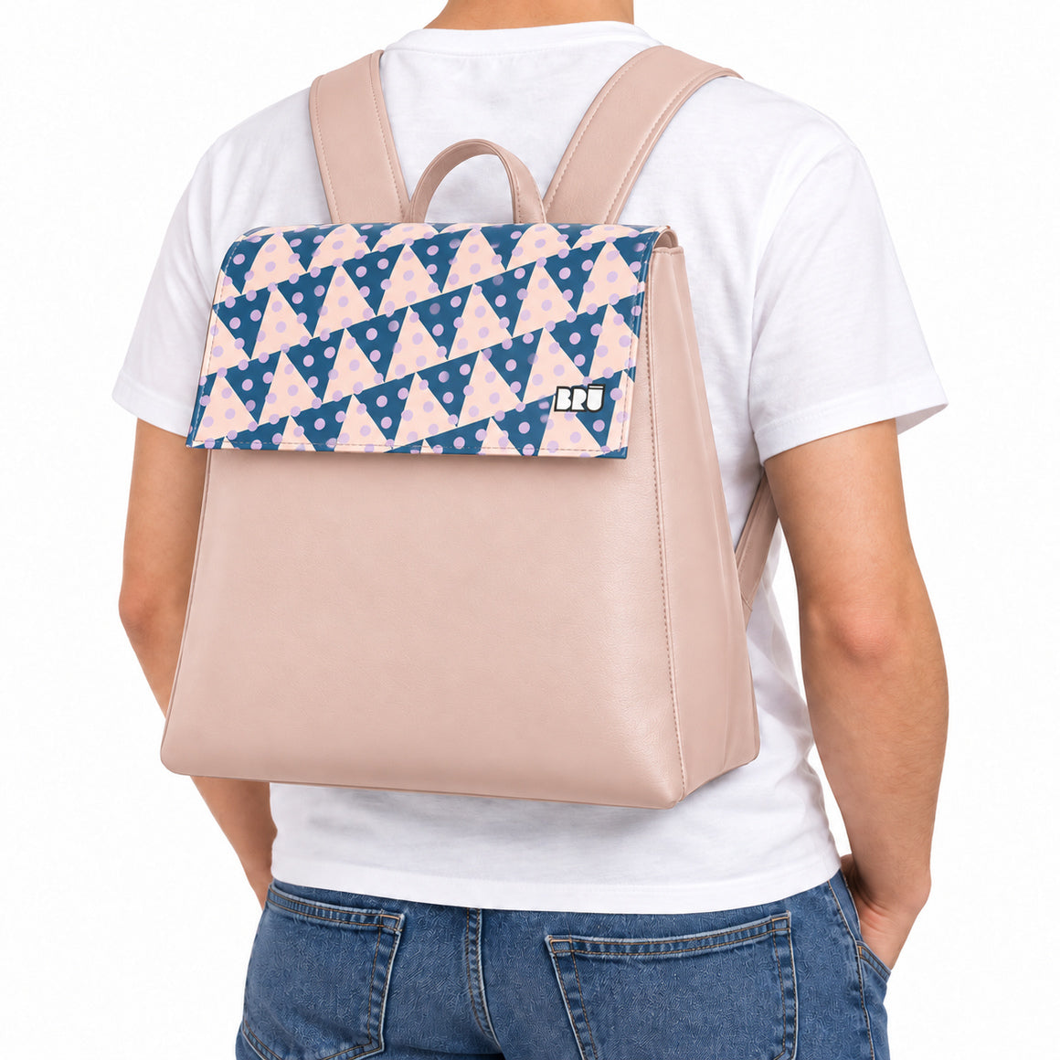 Zaino Mimì | Pink – Naples Edition Pink – indossata