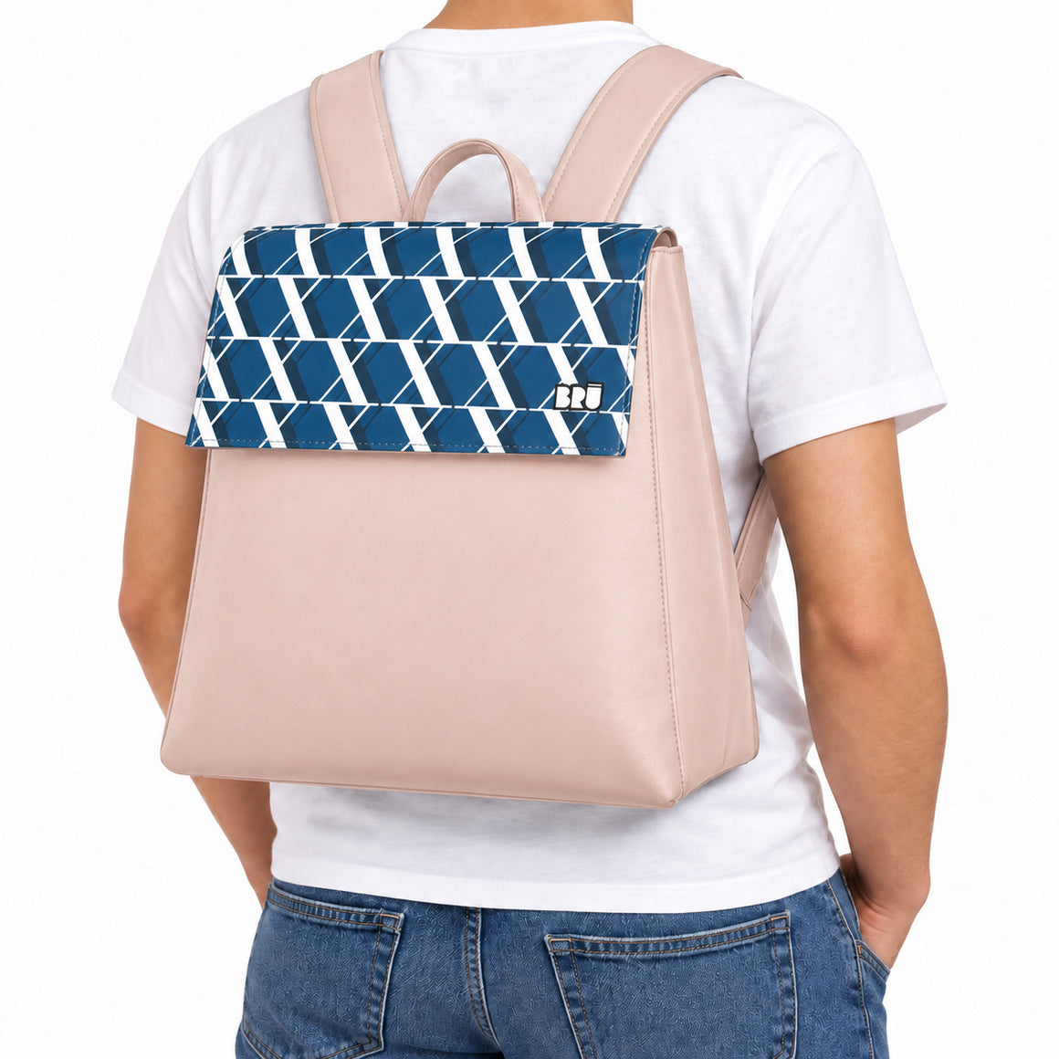 Zaino Mimì | Pink – Rome Edition Blue – indossata