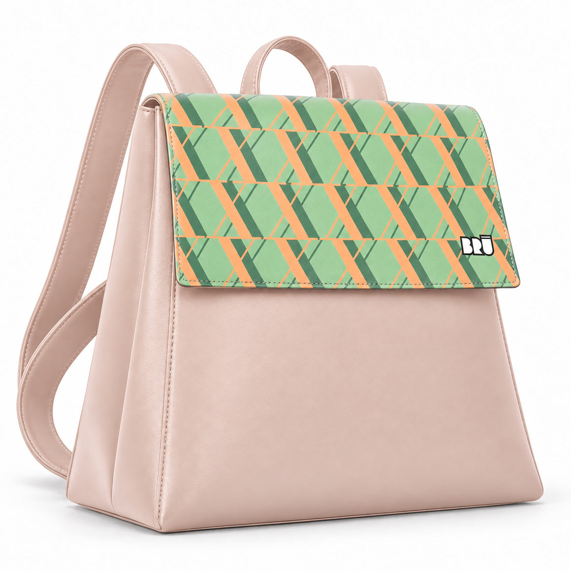 Zaino Mimì | Pink – Rome Edition Green – laterale