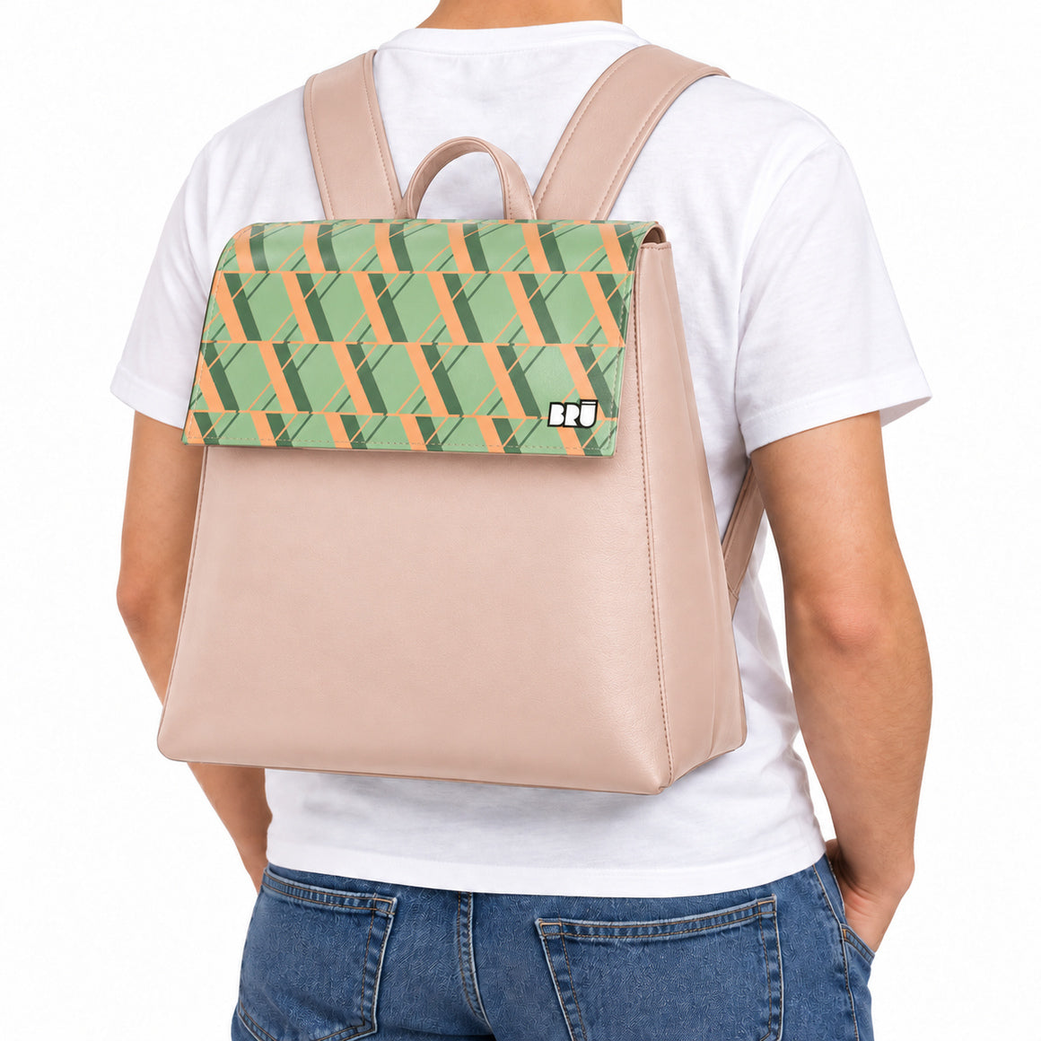 Zaino Mimì | Pink – Rome Edition Green – indossata