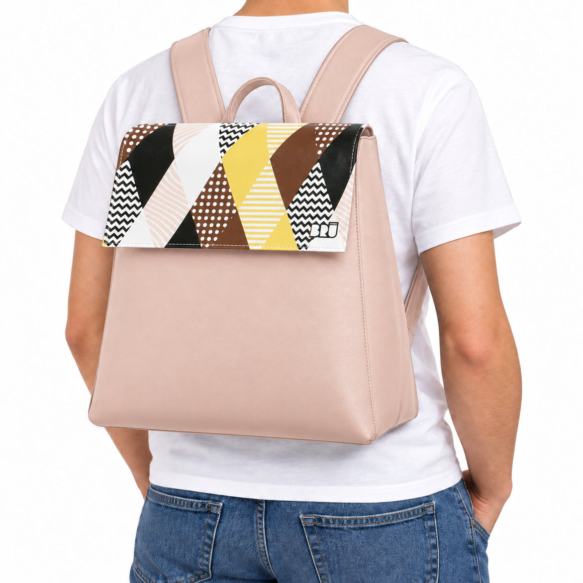 Zaino Mimì | Pink – Venice Edition Brown – indossata