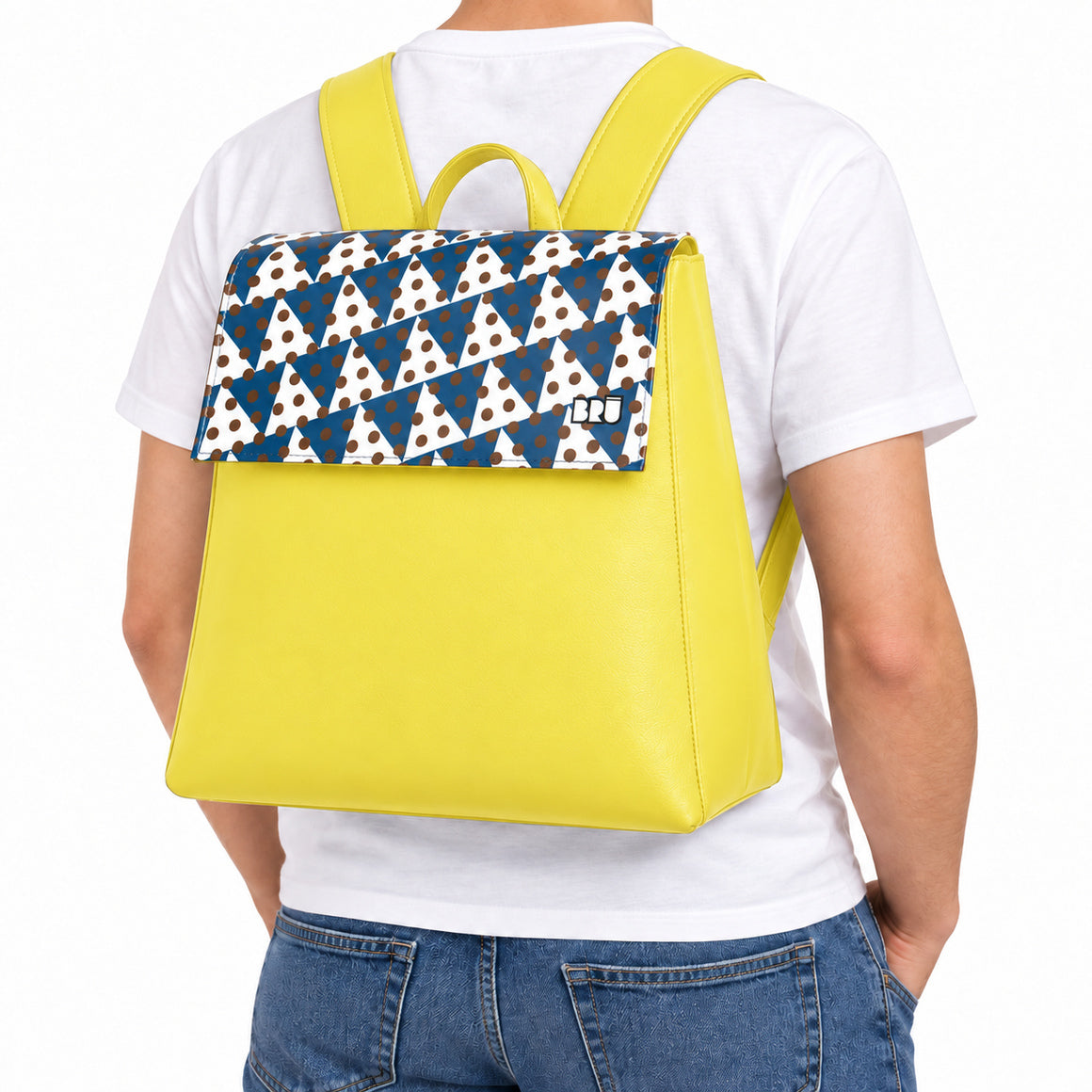 Zaino Mimì | Yellow – Naples Edition Blue – indossata