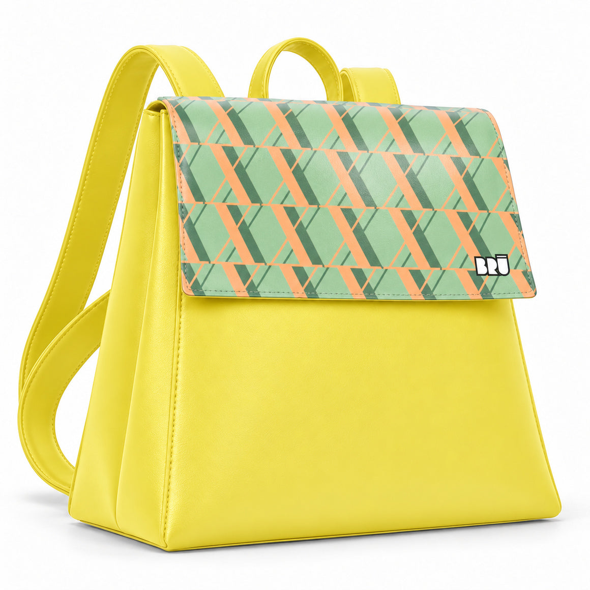 Zaino Mimì | Yellow – Rome Edition Green – laterale